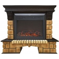 Real-Flame Stone Brick Moonblaze