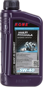 Rowe HIGHTEC MULTI FORMULA 5W-40 1 л фото