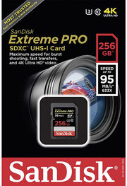 SanDisk Extreme Pro SDXC UHS Class 3 95MB/s 256GB фото