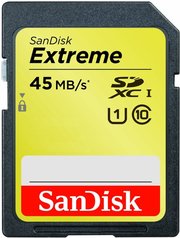 SanDisk Extreme SDXC UHS-I 45MB/s фото