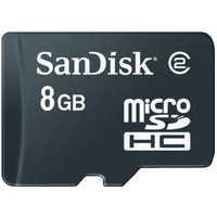 Sandisk microSDHC Card Class 4 8GB + SD adapter