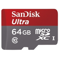 Sandisk Ultra microSDXC Class 10 UHS-I 48MB/s 64GB + SD adapter