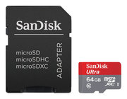 SanDisk Ultra microSDXC Class 10 UHS-I 80MB/s 64GB + SD adapter фото