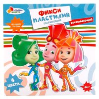 Multiart Шариковый пластилин Фиксики шариковый 4 цвета (8322-FIX)