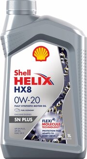 Shell Helix HX8 0W-20 1 л фото