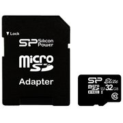 Silicon power ELITE microSDHC 32GB UHS Class 1 Class 10 + SD adapter фото