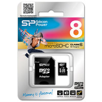 Silicon power карта памяти microsdhc 8gb class 10 адаптер sp008gbsth010v10-sp 580766