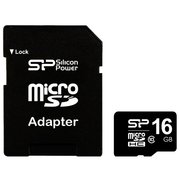 Silicon power micro SDHC Card 16GB Class 10 + SD adapter фото