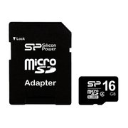 Silicon power micro SDHC Card 16GB Class 4 + SD adapter фото