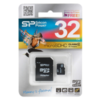 Silicon power micro SDHC Card 32GB Class 10 + SD adapter