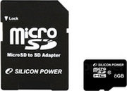 Silicon power microSDHC 8 Гб фото