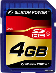 Silicon power SDHC Card 4GB Class 10 фото