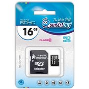 Smartbuy MicroSDHC Сlass10 16GB with adapter фото