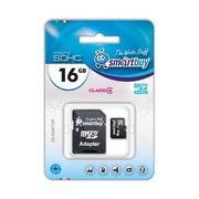 Smartbuy MicroSDHC Сlass4 16GB with adapter фото