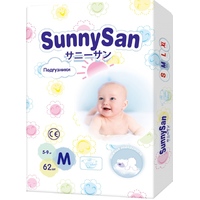 Sunnysan Diapers M / 62 pcs