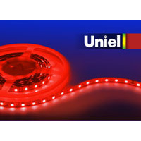 Uniel ULS-3528-60LED/m-8mm-IP20-DC12V-4,8W/m-5M-RED