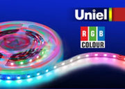 Uniel ULS-5050-60LED/m-10mm-IP20-DC24V-14,4W/m-5M-RGB фото