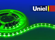 Uniel ULS-3528-60LED/m-8mm-IP20-DC12V-4,8W/m-5M-GREEN фото