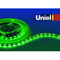 Uniel ULS-3528-60LED/m-8mm-IP20-DC12V-4,8W/m-5M-GREEN