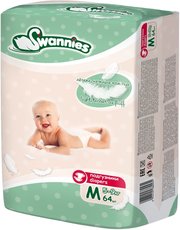 Swannies Diapers M / 64 pcs фото