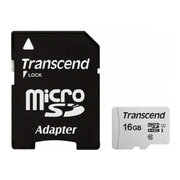 Transcend microSDHC 300S with adapter 16GB фото