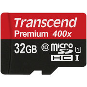 Transcend microSDHC Class 10 Premium UHS-I 400x 32GB фото