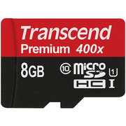 Transcend microSDHC Class 10 Premium UHS-I 400x 8GB фото