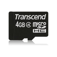 Transcend microSDHC Class 4 with SD Adapter 4GB