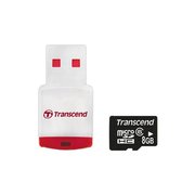 Transcend microSDHC Class 6 with P3 Card Reader 8GB фото