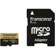 Transcend microSDXC Class 10 UHS-I U3 633x with SD Adapter 64GB фото