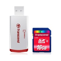 Transcend SDHC Class 2 with P2 Card Reader 16GB