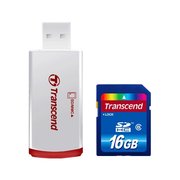 Transcend SDHC Class 6 with P2 Card Reader 16GB фото