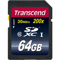 Transcend SDXC Class 10 Premium UHS-I 200x 64GB