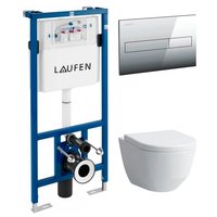 Laufen Унитаз Pro Rimless 8.2096.6.000.000.1 (с инсталляцией и сиденьем, микролифт)