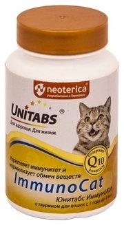 Unitabs Витамины ImmunoCat с Q10 для взрослых кошек фото