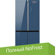 Weissgauff WCD 590 Nofrost Inverter Premium Biofresh Blue Glass фото