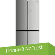 Weissgauff WCD 590 NoFrost Inverter Premium EcoFresh Inox Glass фото