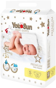 Yokosun Premium Diapers S / 72 pcs фото